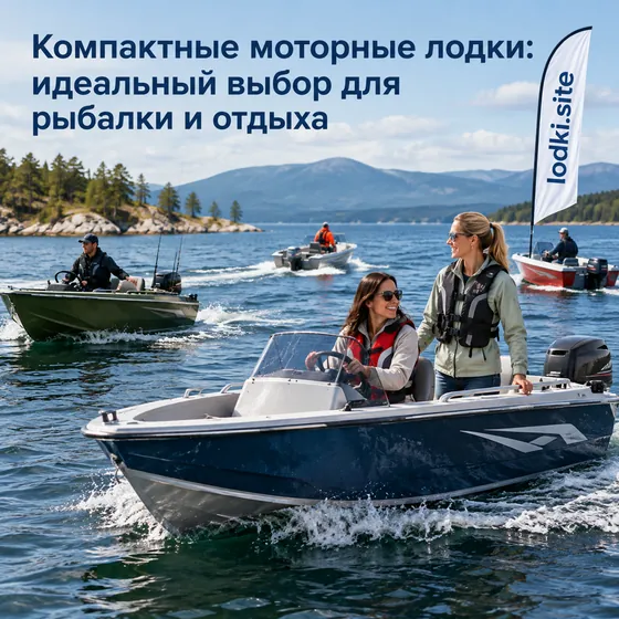 ИИ-обложка статьи «Компактные моторные лодки»